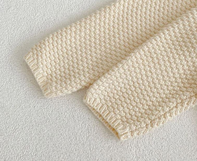 Knit Cardigan Long Sleeve/Beige