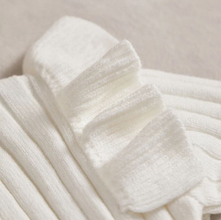 Baby Romper Knit Warm Long Sleeve/White