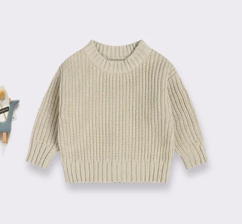 Sweater Boys Girls Knit Long Sleeve/Apricot