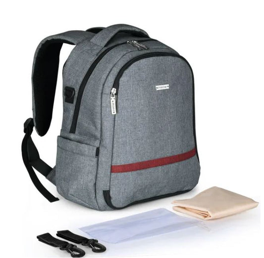 Backpack Baby Nappy Stroller Bag Large Capacity/Grey