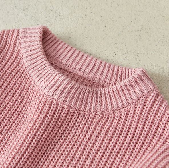 Sweater Knit Long Sleeve Baby Girl Boy/Rose Pink