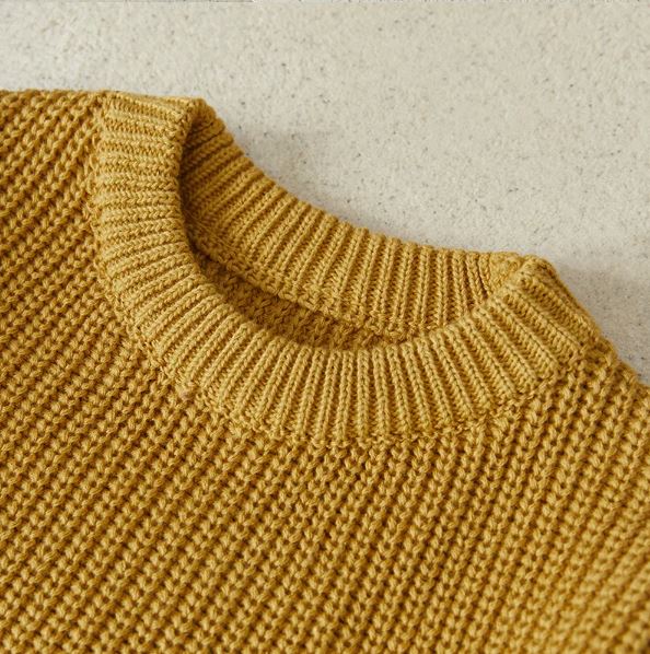 Sweater Knit Long Sleeve Baby Girl Boy/Mustard
