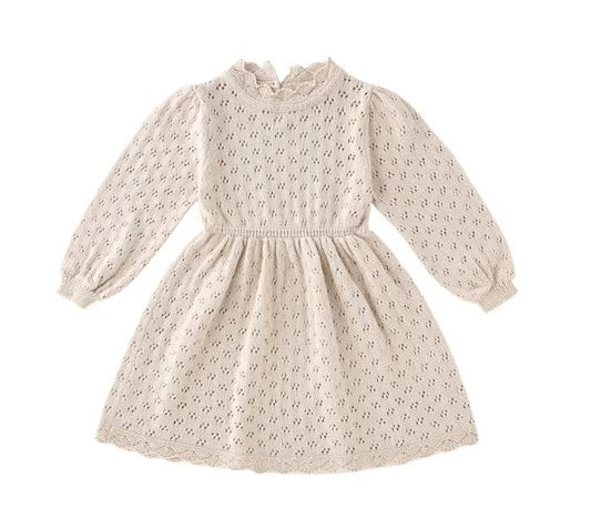 Baby Girls Toddler Knitting Dress/Apricot