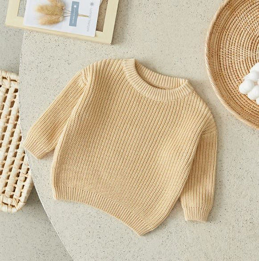 Sweater Knit Long Sleeve Baby Girl Boy/Beige