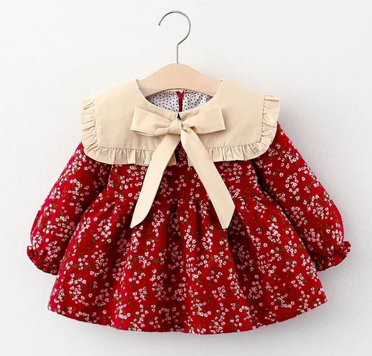 Baby Girl Dress With Bow Red