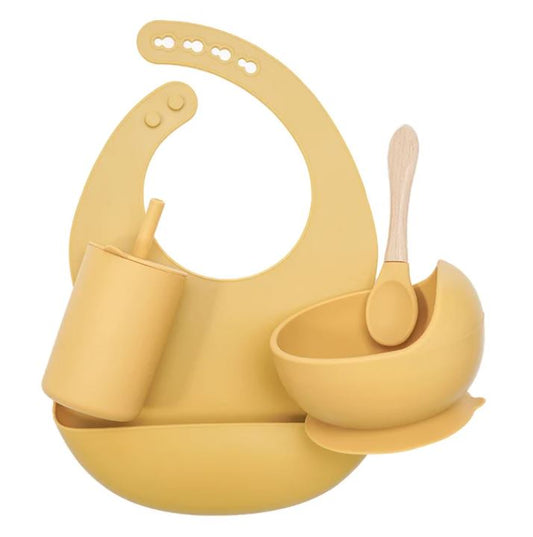 Silicone Baby Feeding Set Mustard