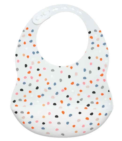 Silicone Baby Bibs Colorful dot